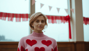 Chic Comfort: Lift up Your Wardrobe with the Round Neck Heart Shape Pearl Beads Knit Sweater - SmartBuyApparel