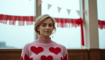 Chic Comfort: Lift up Your Wardrobe with the Round Neck Heart Shape Pearl Beads Knit Sweater - SmartBuyApparel