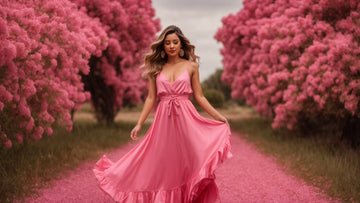 Effortless Elegance: Introducing the Solid Tie Waist Ruffle Midi Dress - SmartBuyApparel