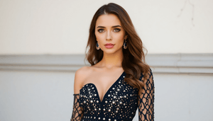 Elevate Your Style: The Allure of the Eyelet With Stud Detailed Fashion Dress - SmartBuyApparel