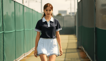 The Ultimate Guide to Chic and Sporty Style: Introducing the Contrast Collar Drop Waist Tennis Mini Dress - SmartBuyApparel