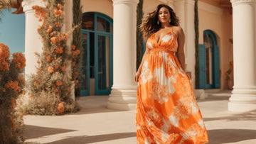 Understated Luxury: Discover the Plus Size Crinkle Satin Printed Halter Ruffled Detail Smocked Waist Slit Maxi Dress - SmartBuyApparel