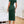 Privé Women's Buttoned Bodycon Dress (Dark Green)