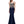 Load image into Gallery viewer, Flower Embroidered Cut Out Back Mermaid Hem Dress (Navy Blue)
