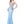 Load image into Gallery viewer, Flower Embroidered Cut Out Back Mermaid Hem Dress (Baby Blue)
