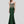 Load image into Gallery viewer, Flower Embroidered Cut Out Back Mermaid Hem Dress (Dark Green)
