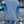 Color Block Chevron Pattern Drop Shoulder Sweater (Blue)