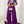 Lady Leaves Print Asymmetrical Neck Overlay Hem Jumpsuit Without Belt (Violet Purple)