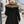 Essnce Patch Detail Drawstring Waist Teddy Lined Fuzzy Trim Hooded Parka Coat (Black)