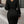Clasi Wrap Neck Batwing Sleeve Sweater Dress (Black)