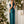 Belle One Shoulder Cut Out Split Thigh Prom Dress (Dark Green)