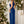 Belle One Shoulder Cut Out Split Thigh Prom Dress (Navy Blue)