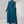 Modely Contrast Mesh Ruched Dress With Sleeves Dress (Teal Blue)