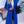 Frenchy Lapel Neck Double Breasted Overcoat (Royal Blue)