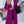 Frenchy Lapel Neck Double Breasted Overcoat (Purple)