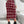 Essnce Plaid Pattern Split Hem Knit Skirt (Rose Red)