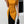 Clasi Ladies' Colorblock Short Puff Sleeve Dress (Mustard Yellow)