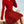 Load image into Gallery viewer, Privé Colorblock Herringbone Pattern Stand Collar Ribbed Knit Sweater Dress (Red)
