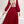 Elegant Dress With Flower Patterns, Square Neck, And Lantern Sleeves (Red)