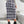 Essnce Plaid Pattern Split Hem Knit Skirt (Grey)