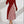 Lady Women's Pure Color Striped Patchwork Dress (Red)