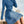 Load image into Gallery viewer, Privé Colorblock Herringbone Pattern Stand Collar Ribbed Knit Sweater Dress (Blue)
