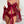 Sexy Lingerie Set With Mesh Floral Decoration, Front Tie Strap And G-String (Burgundy)