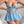 Solid Color Lace Bow Decorated Strap Sexy Lingerie Set (Baby Blue)