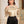 Modely Women's Cold Shoulder Shirt With Rhinestone Decoration (Khaki)
