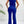 2 In 1 Jumpsuit With Irregular Ruffled Edges, Sleeveless Vest and Straight Leg (Blue)