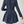 Load image into Gallery viewer, Privé Women&#39;s Plaid Overcoat With Lapel Collar, Pleated Hem (Blue)
