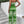 LUNE Casual Tie Dye Striped Wide Leg Halter Jumpsuit (Green)