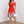 Clasi V-Neck Short Sleeve Floral Print Dress (Red)
