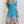 Clasi V-Neck Short Sleeve Floral Print Dress (Baby Blue)