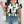 Women's Plus Size Geo Print Batwing Sleeve Popover Blouse (Multicolor-2)