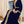 Load image into Gallery viewer, Women&#39;s Floral Embroidery Lapel Collar 3/4 Sleeve Dress (Navy Blue)
