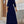 Load image into Gallery viewer, Women&#39;s Floral Embroidery Lapel Collar 3/4 Sleeve Dress (Navy Blue)
