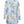 Women Stripe Colorblock Flare Sleeve Drop Shoulder Oversize Shirt (Baby Blue)