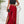 Women High Waist Wide Leg Pants With Double Side Split Hem (Red)