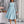 Load image into Gallery viewer, Lady Spring Leisure Patchwork Mesh Tulle Flower Pleated A-Line Dress (Baby Blue)
