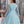 Lady Spring Leisure Patchwork Mesh Tulle Flower Pleated A-Line Dress (Baby Blue)