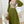 Elegant Dress With Flower Patterns, Square Neck, And Lantern Sleeves (Green)
