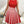 Lady Graphic Print Patchwork Flare Hem Dress (Red)