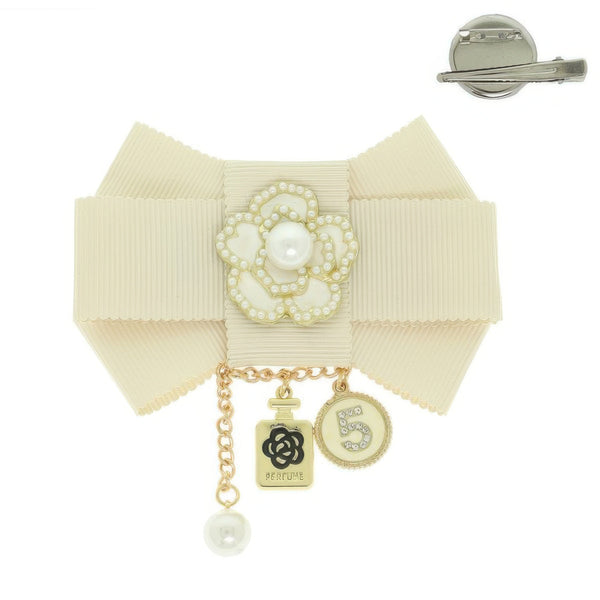 2 In 1 Pearl Charm Bow Barrette Pin - | SmartBuyApparel