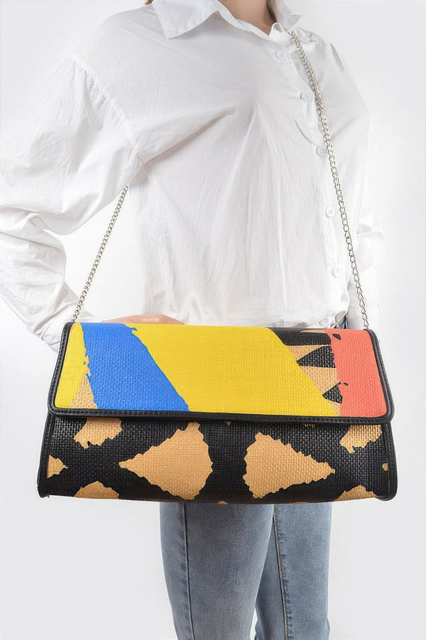 Animal Print Clutch With Color Palette - | SmartBuyApparel