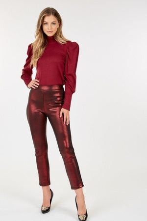 Animal Skin Vinyl Ankle Pants - Women's Pants - SmartBuyApparel