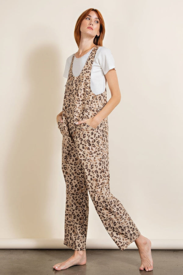Animal/leopard Printed Jumpsuit - Jumpsuit - SmartBuyApparel