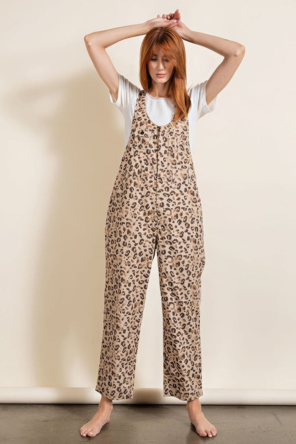 Animal/leopard Printed Jumpsuit - Jumpsuit - SmartBuyApparel