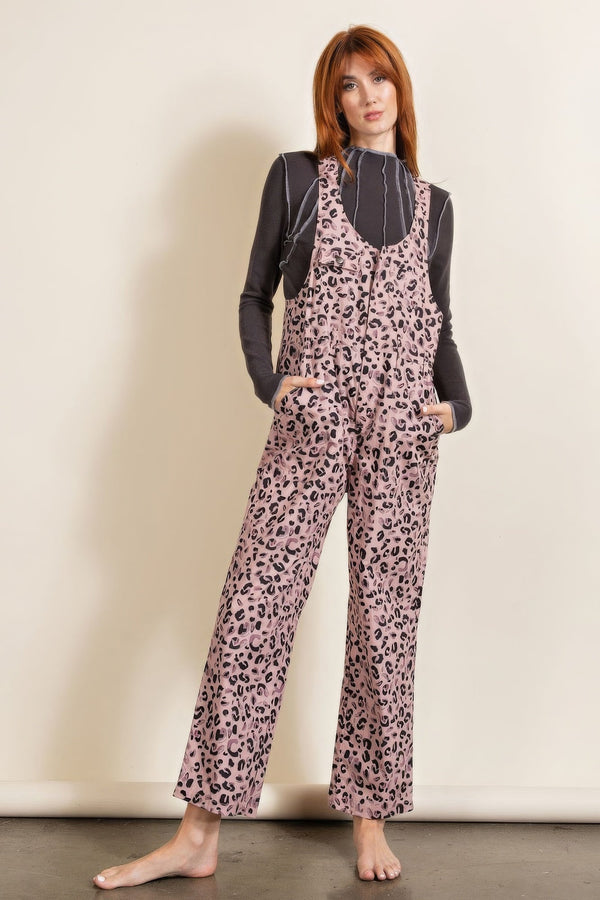Animal/leopard Printed Jumpsuit - Jumpsuit - SmartBuyApparel