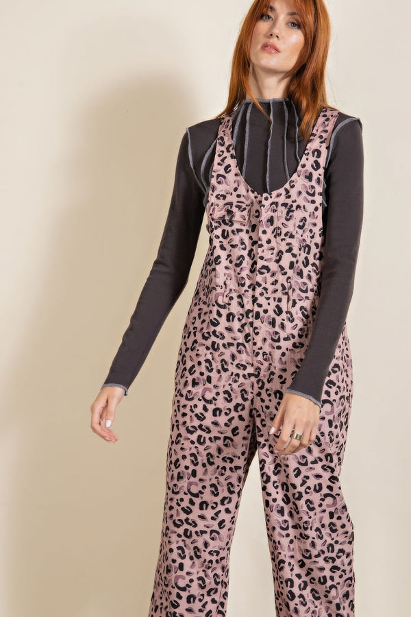 Animal/leopard Printed Jumpsuit - Jumpsuit - SmartBuyApparel